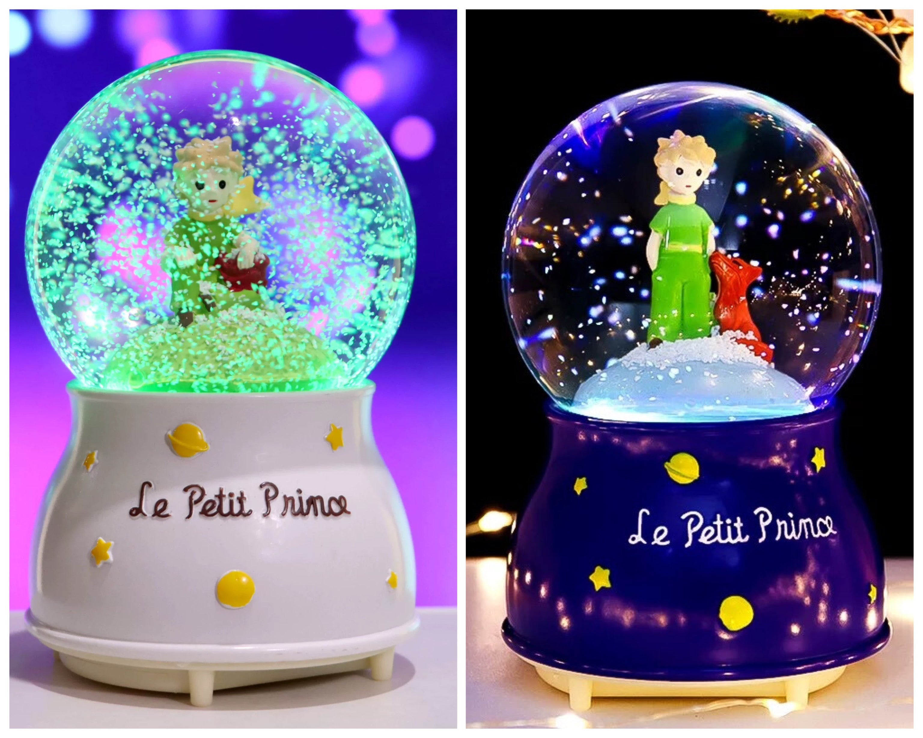 Dva Le Petit Prince ukrasna kugla dekorativna u predivnom snježnom globusu