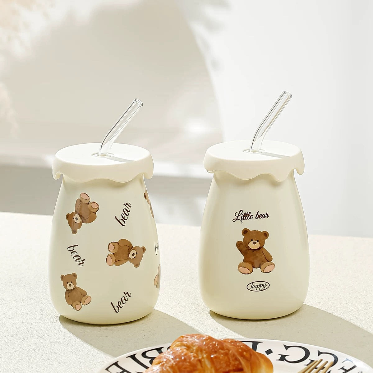 Dva šalica s motivom medvjeda iz Lovely Breakfast keramička šolja set