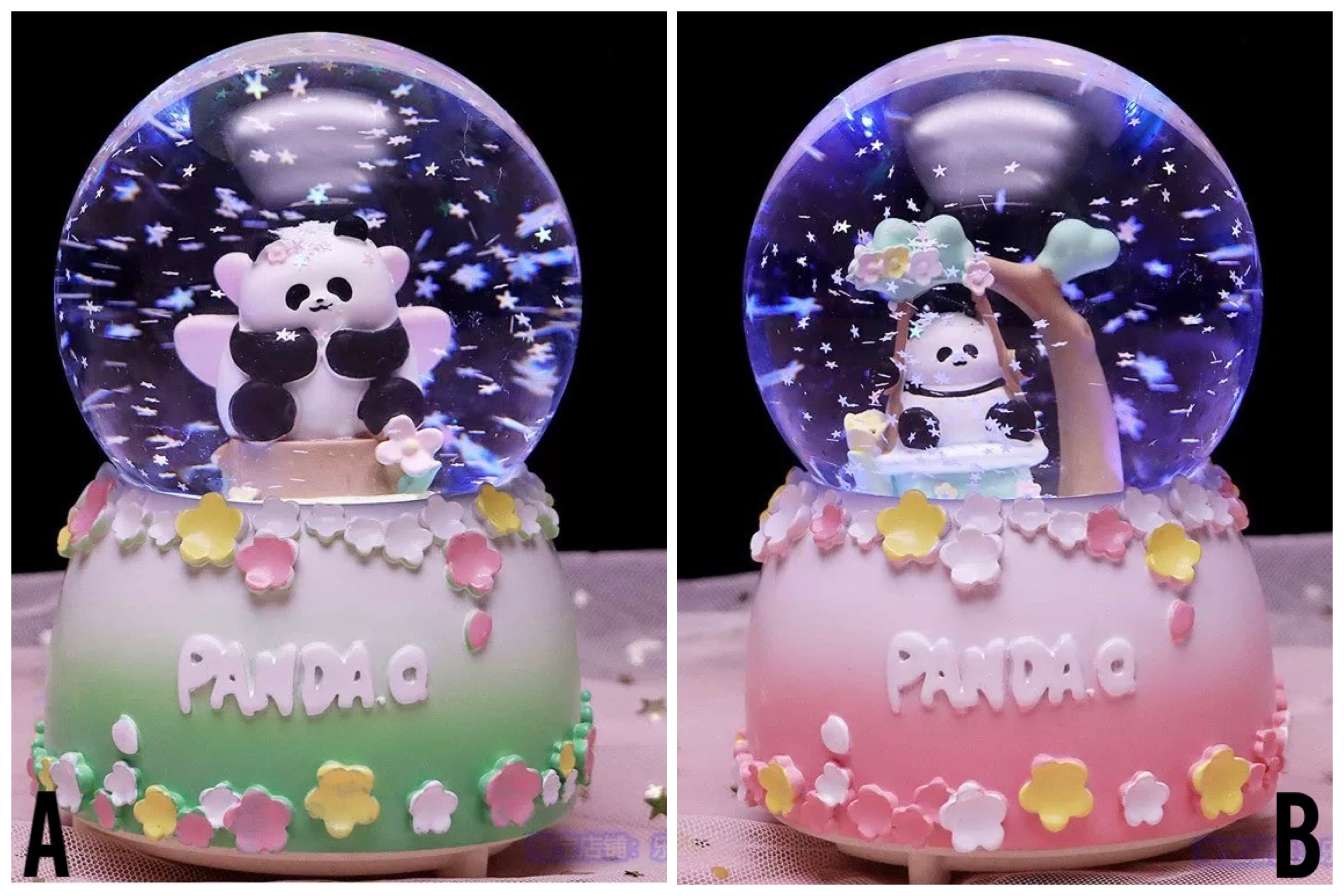 Dva panda snježna globusa iz PANDA KUGLA, savršena ukrasna kugla dekorativna
