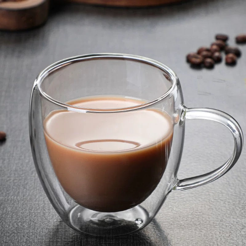 Double-walled glass coffee cup from BASIC ŠOLJA DUPLO STAKLO, ideal for keramički set čajnik