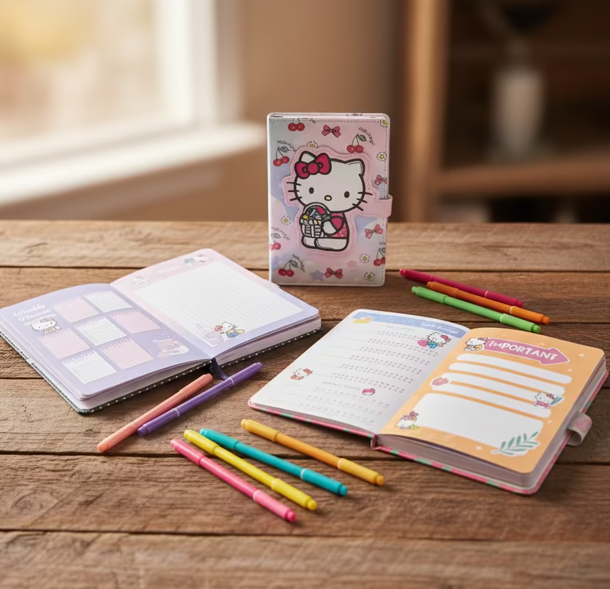 Hello Kitty rokovnik s magnetom A5 u pastel bojama i slatkim dizajnima