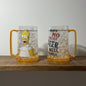 Homer Simpson pivna šalica s žutim ručkama i prozirnim tijelom 500ml
