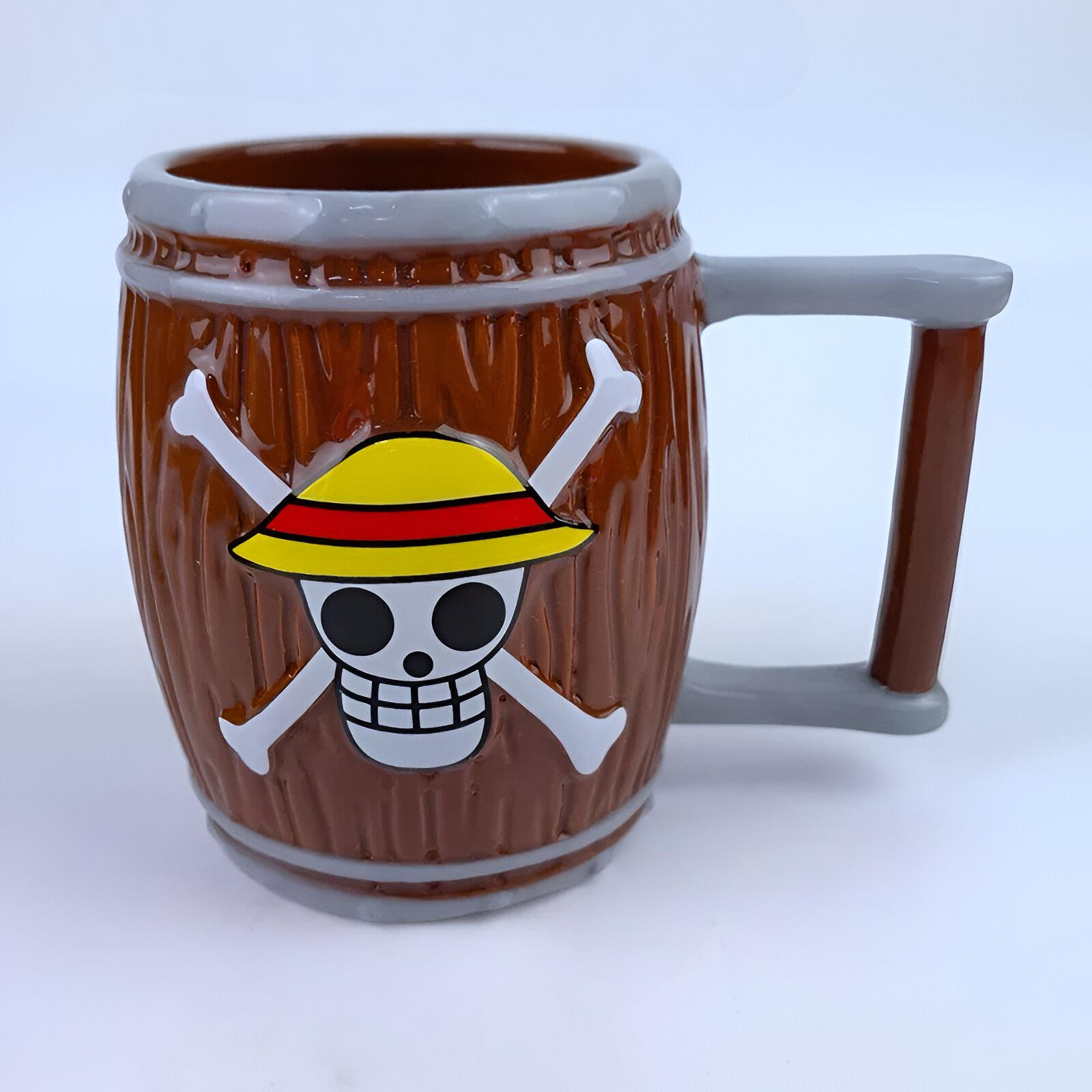 Keramička šolja s motivom One Piece u obliku bačve za ljubitelje animea