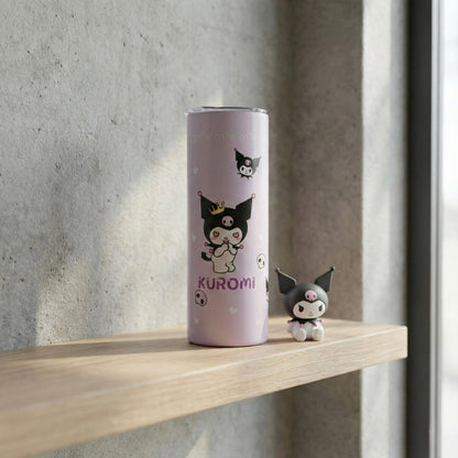 Lavender Kuromi termos od nehrđajućeg čelika s crtežom i lobanjama