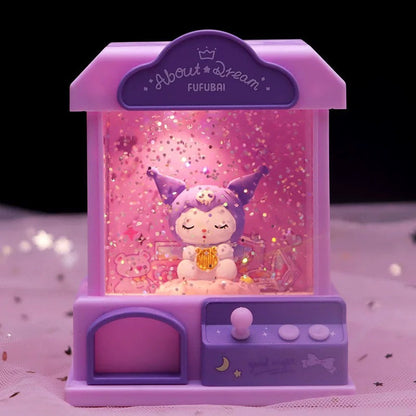 Ljubičasta igračka mašina s crtanom figurom u ukrasnoj kugli HELLO KITTY