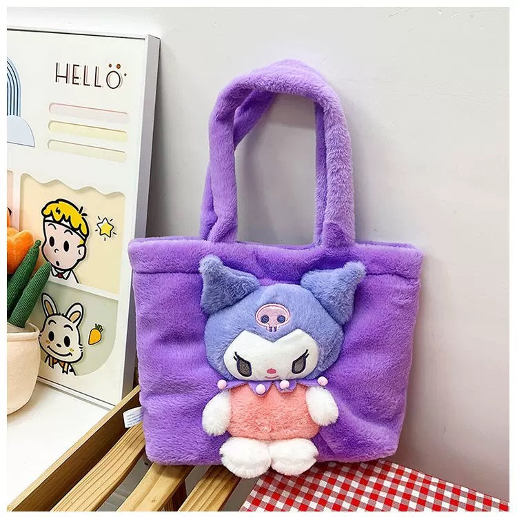 Purple plišana torbica Kuromi idealna je za svaki dan ili kao torbica plišanik ruksak