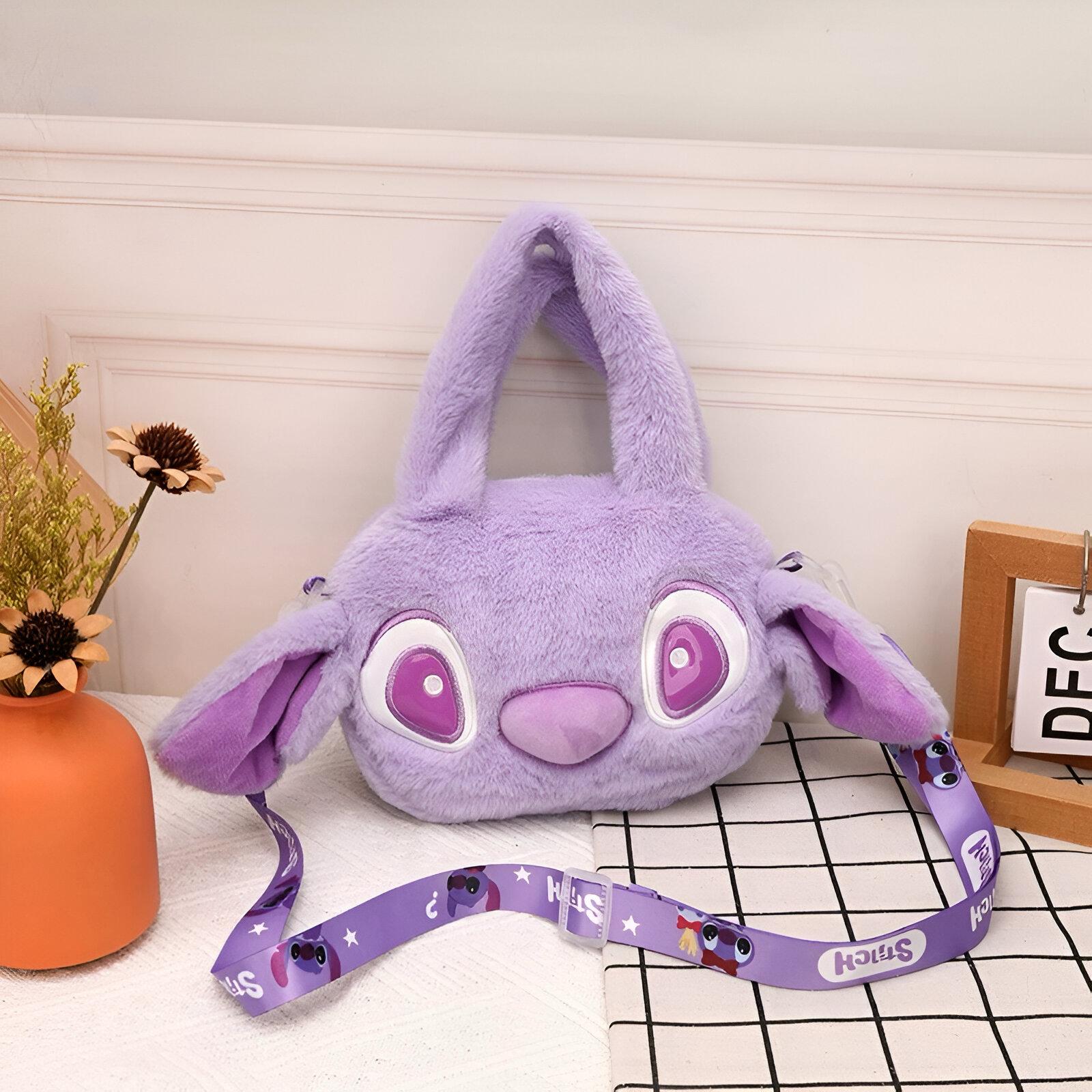 Ljubičasta plišana torbica inspirirana Stitchom pod nazivom STITCH TORBICA