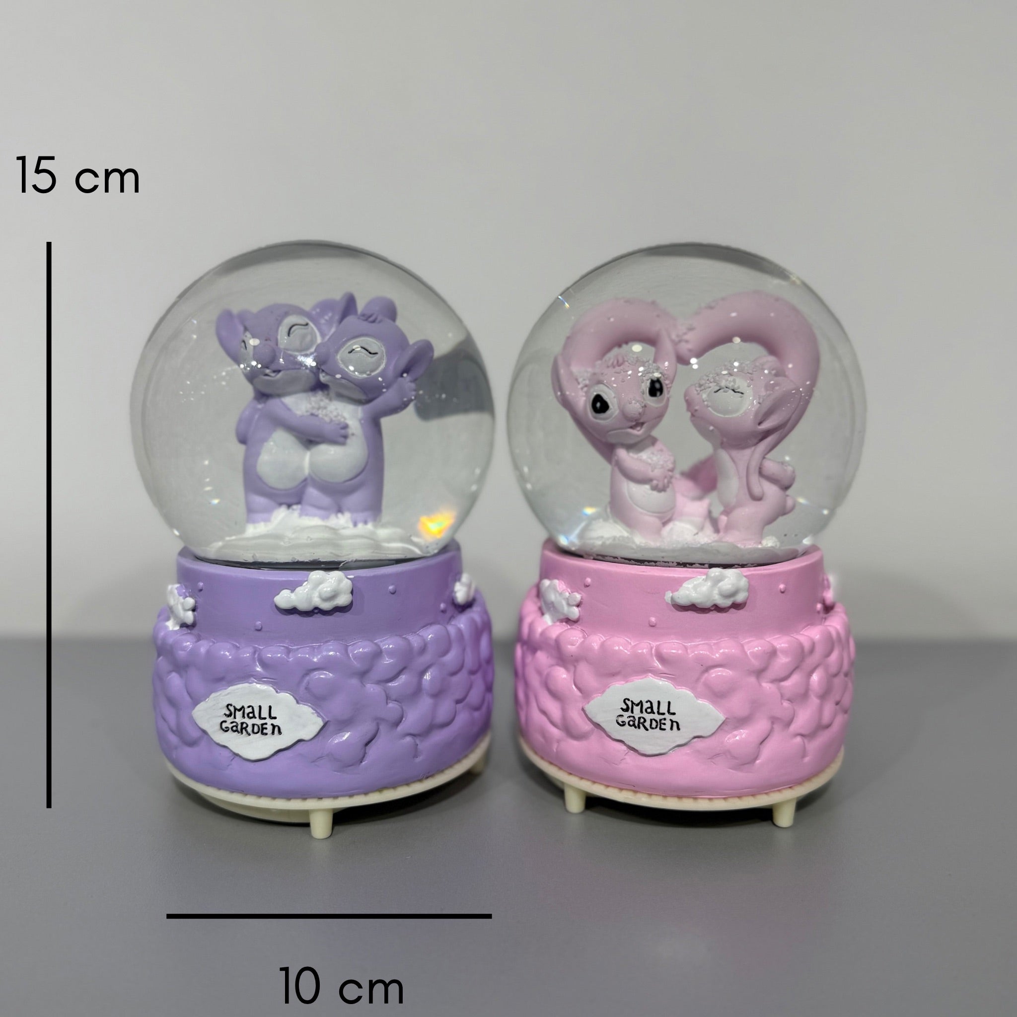 Ljubičasta i ružičasta ukrasna kugla STITCH KUGLA s medvjedima, 15 cm