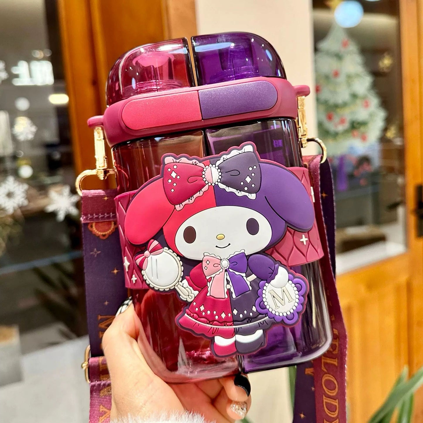 Ljubi My Melody ručak kutija u ljubičasto-roza boji s mašnom i setom čajnika