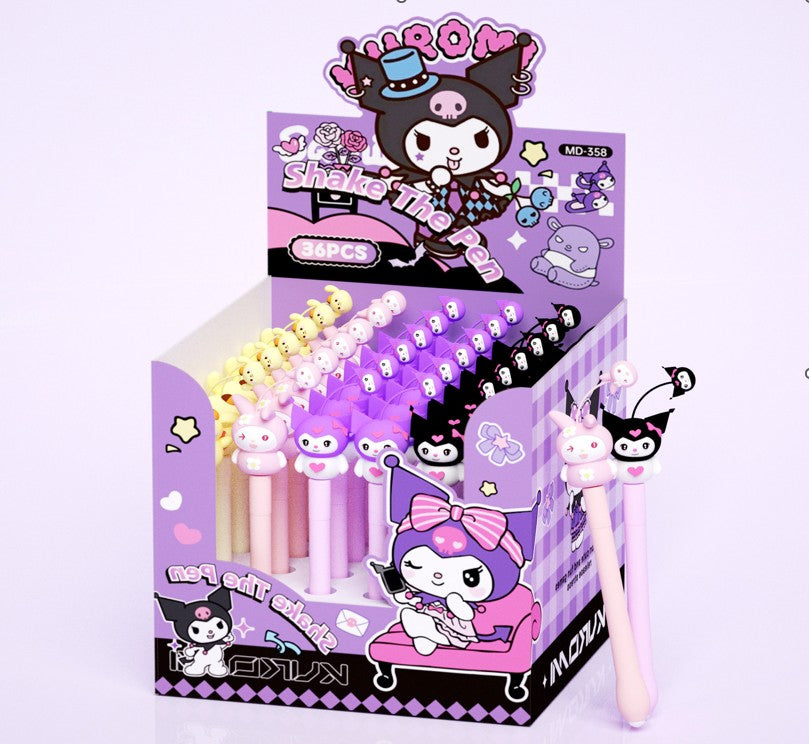 Ljubičaste i bijele gel olovke Kuromi slične Sanrio likovima