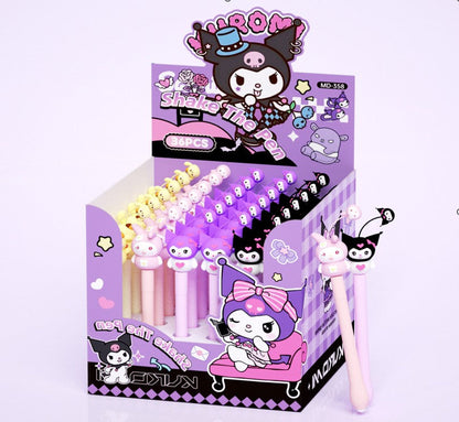 Ljubičaste i bijele gel olovke Kuromi slične Sanrio likovima