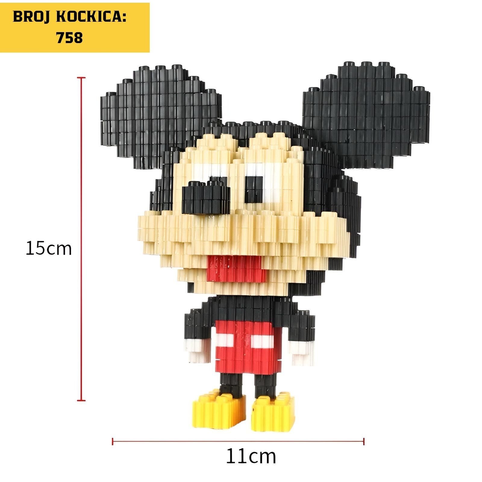 Mickey Mouse LEGO brick figure iz kompleta MICKEY MOUSE LEGO (Broj Kockica: 758)
