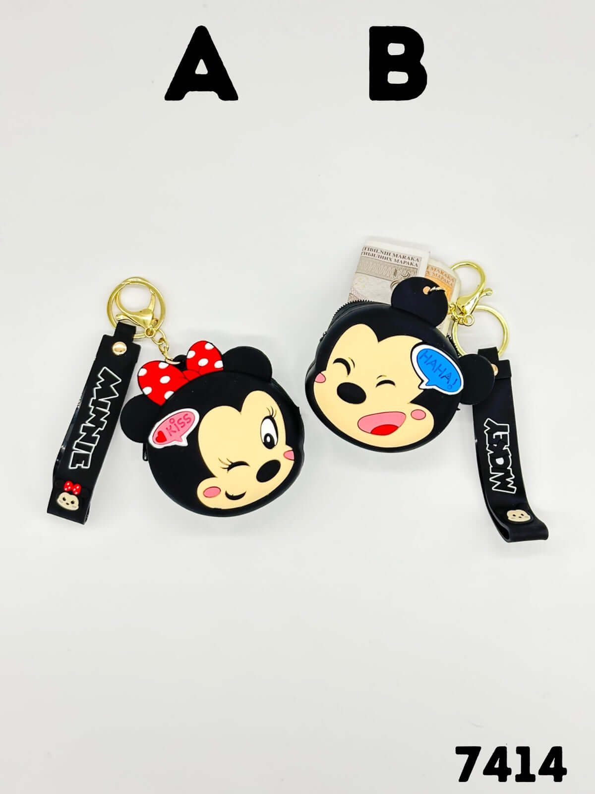 Mickey Minnie Mouse novčanik s Mickey i Minnie Mouse privjescima za ljubitelje