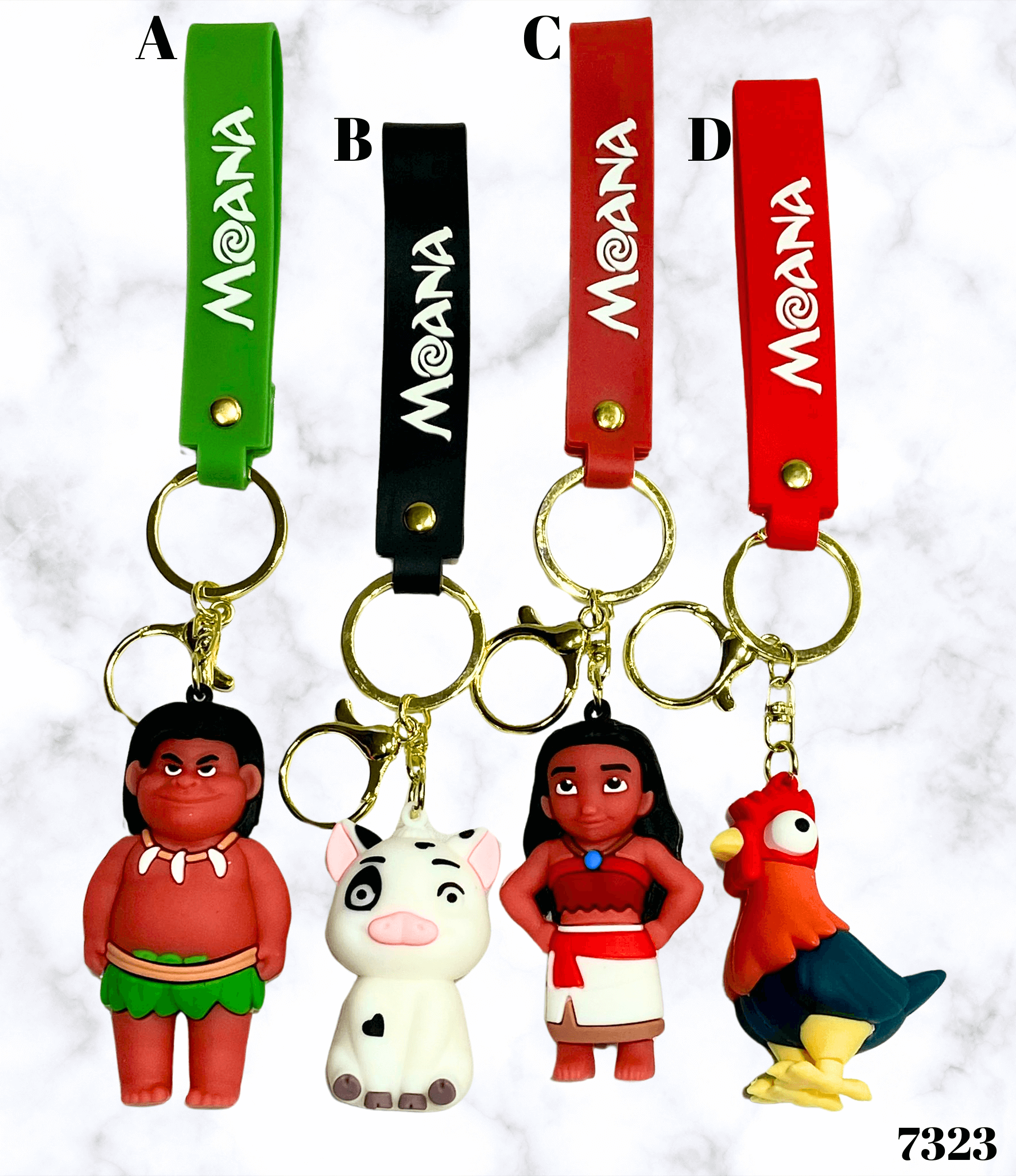 Moana privjesak keychain set featuring beloved Moana characters and designs