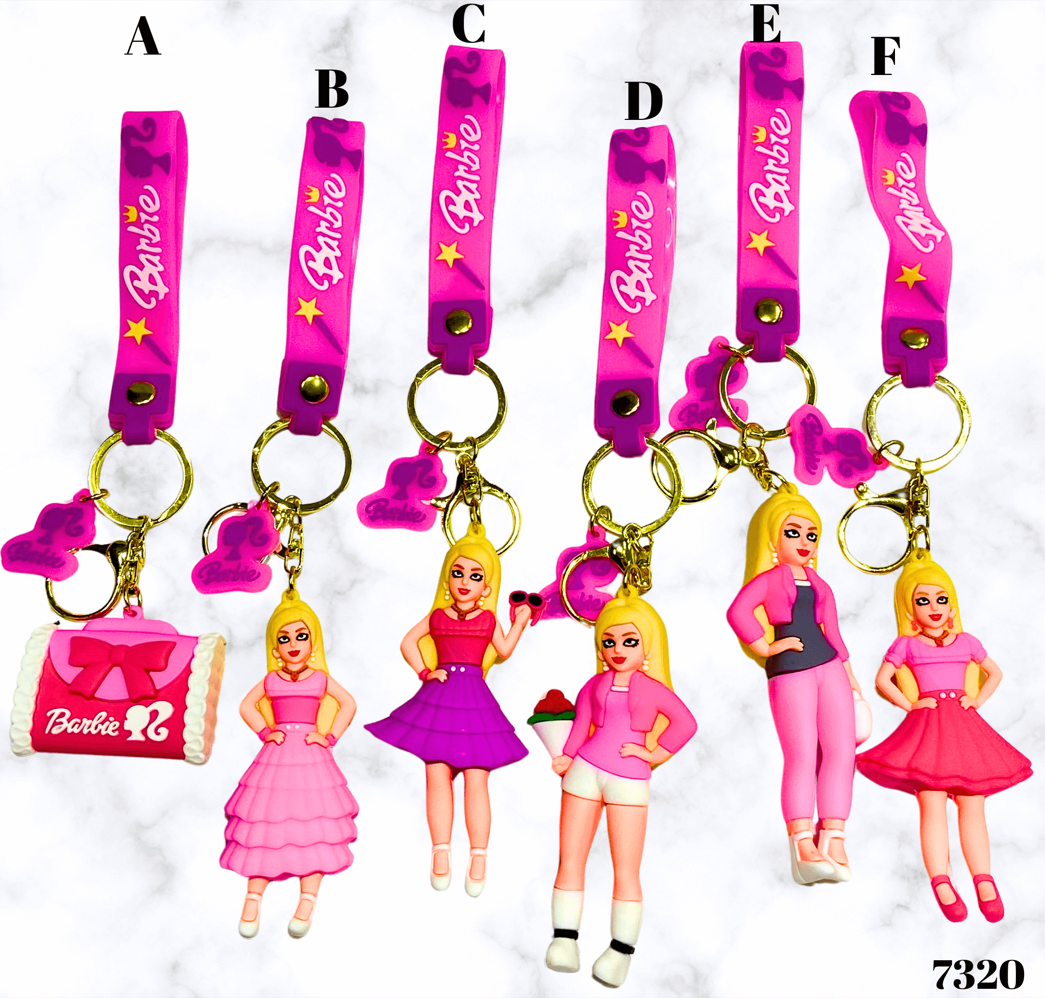 Barbie privjesak s ključanicima i šarmovima lutki i dodataka