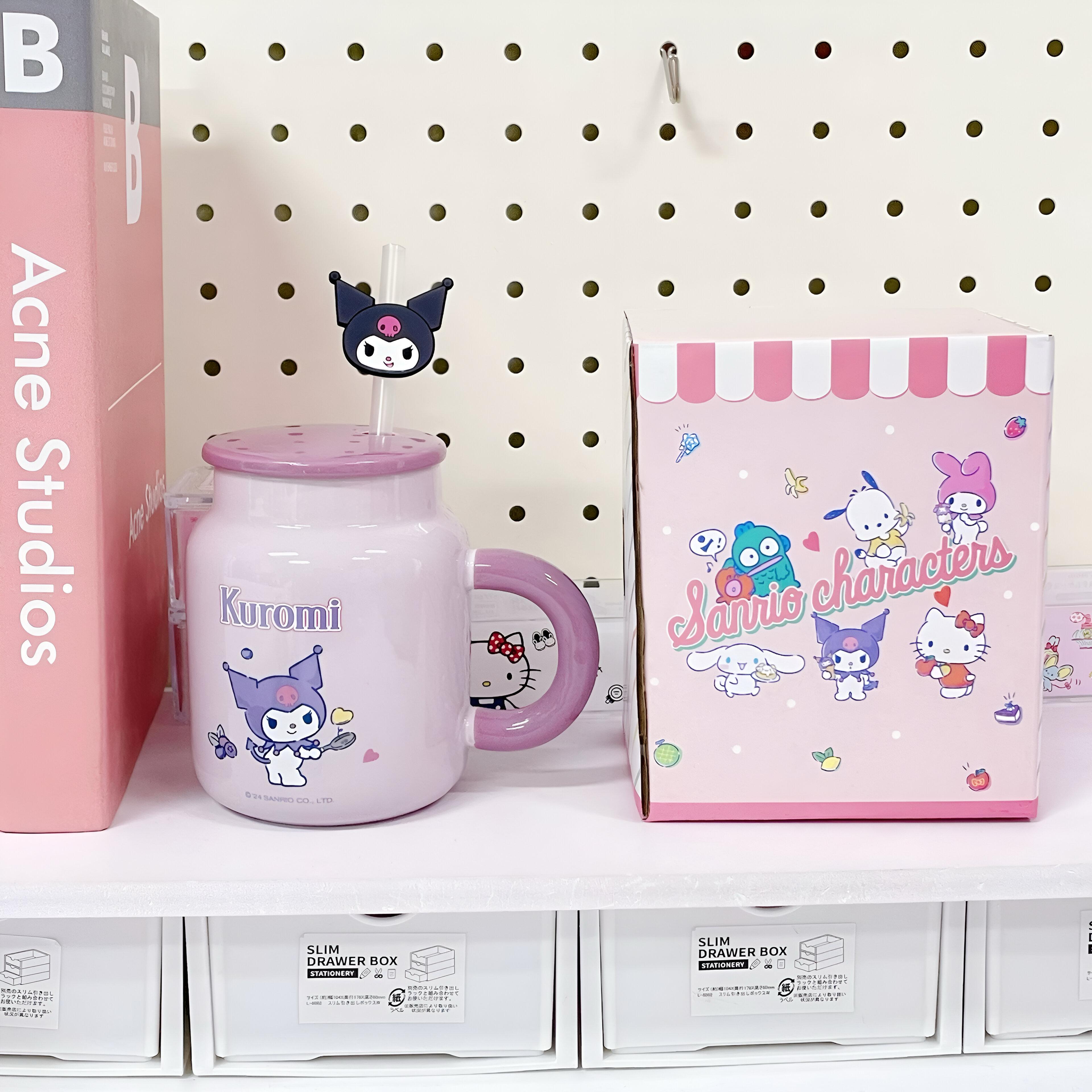 Kuromi šolja set s poklopcem i slamkom u kutiji za ljubitelje likova