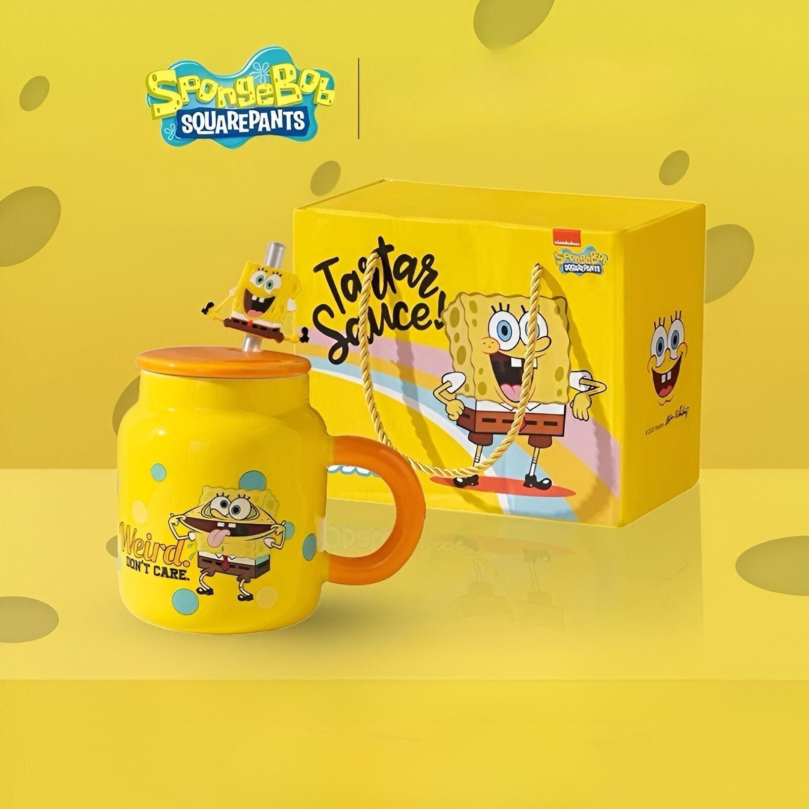 Spongebob-themed mug and gift box for collectors and fans of the animated series