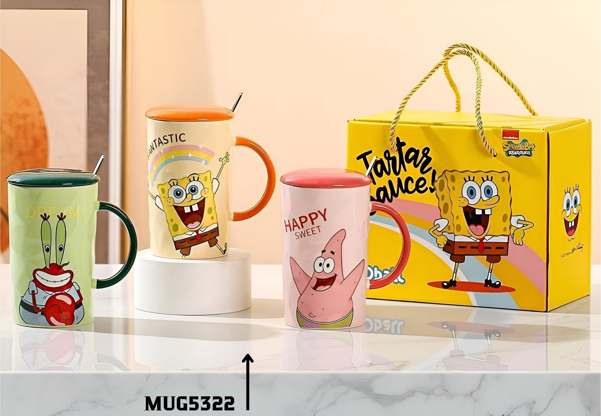 Spongebob šolja set sa poklon kutijom, idealan za obožavatelje spužva boba