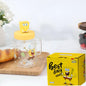 Spongebob-themed glass mug with lid and box for fun drinks and gifts