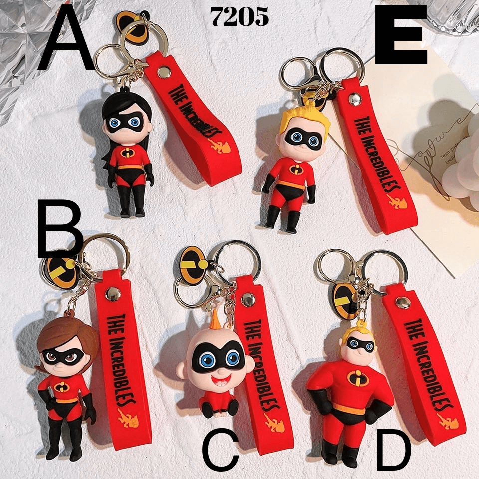 Keychainovi likovi iz filma Incredibles u proizvodu THE INCREDIBLES PRV