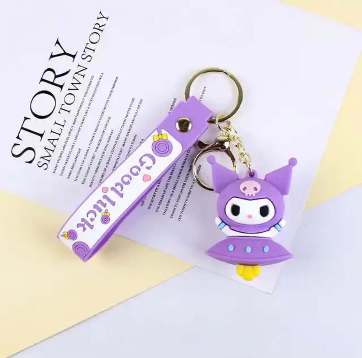 Ljubičasta cartoon lik privjesak za ključeve HELLO KITTY PRV B2
