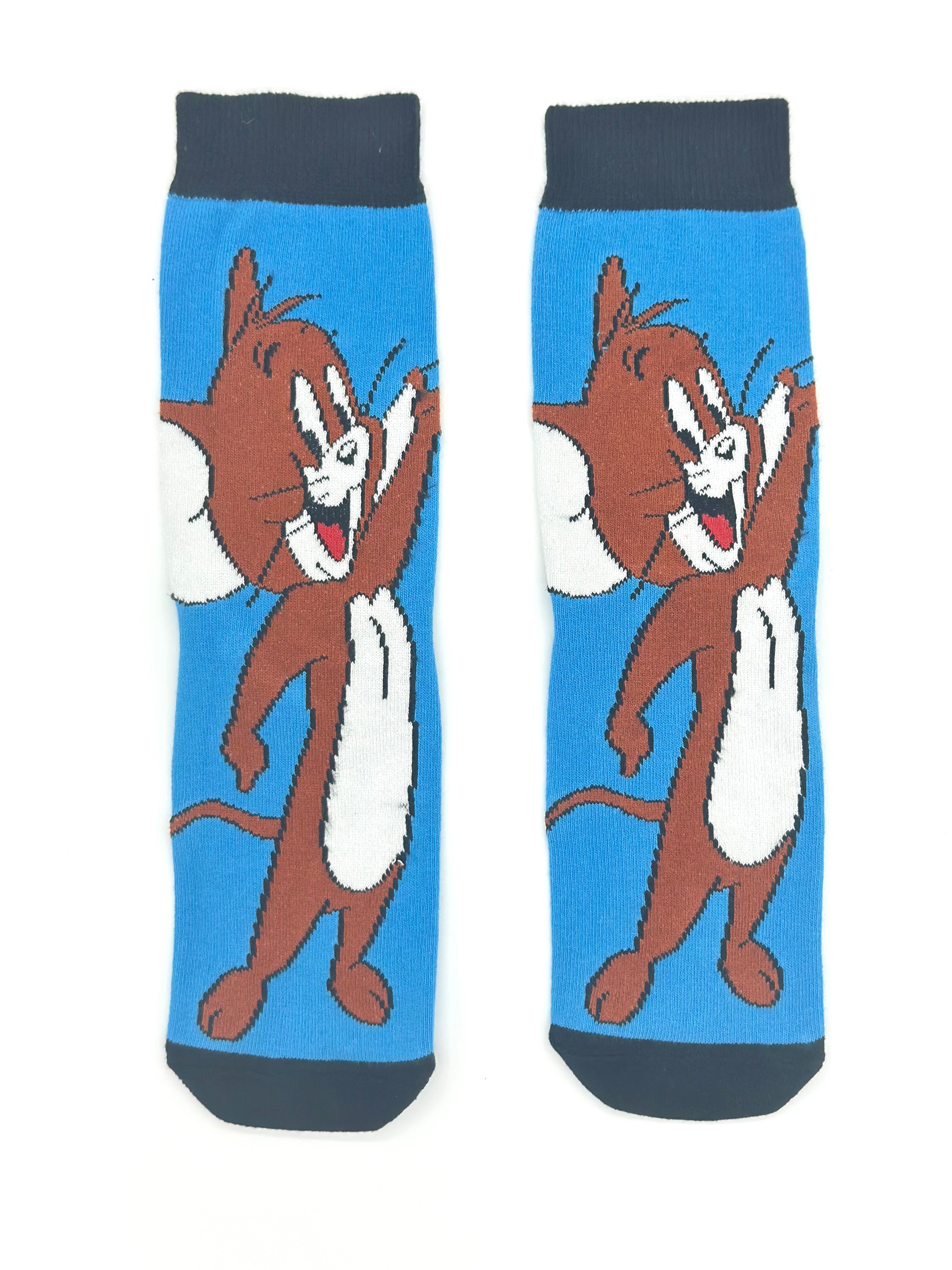 Plave čarape s crtićem Jerry Mouse za ljubitelje JERRY BLUE