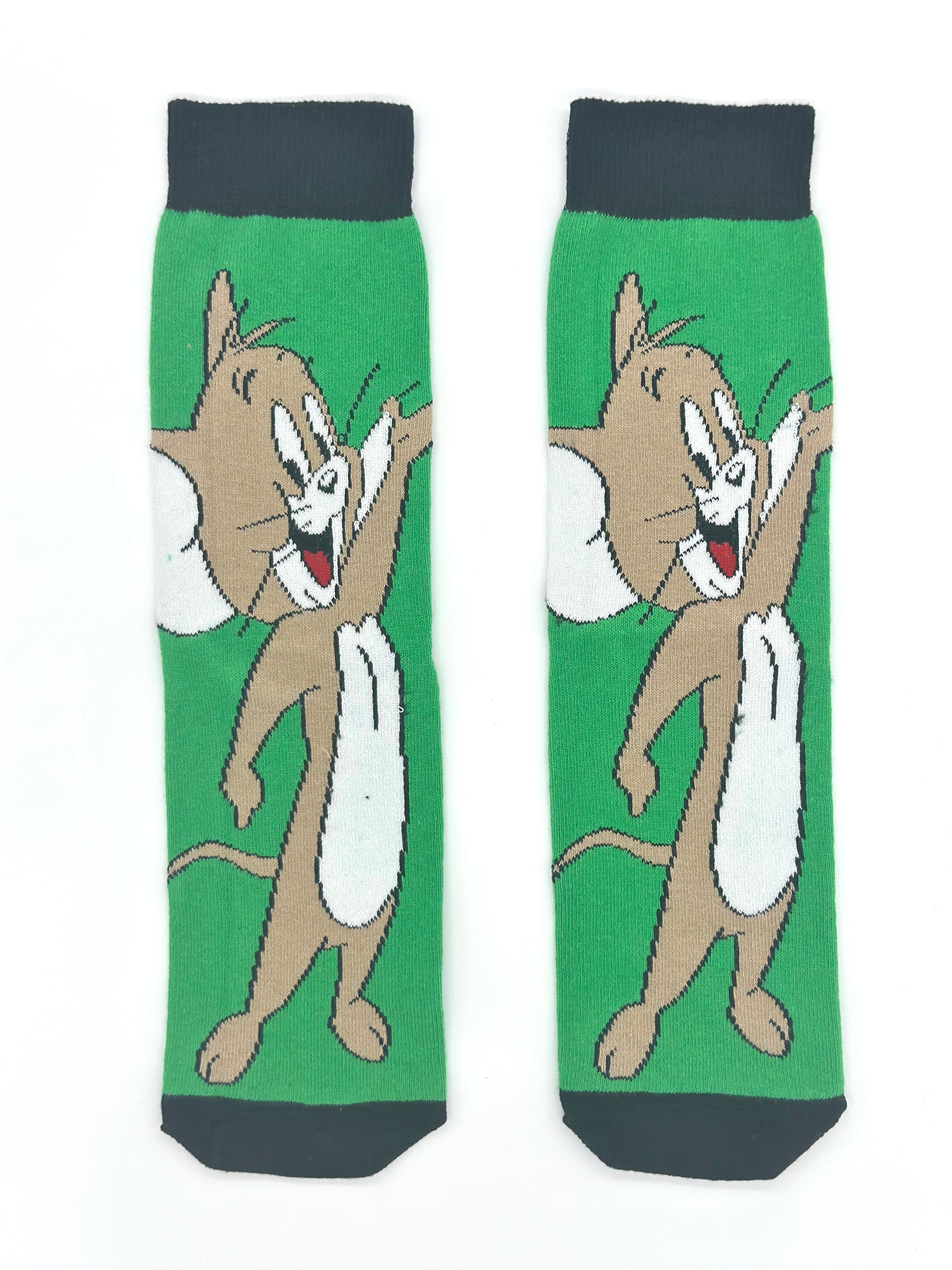 Zelene čarape s crtanom Jerry Mousel, savršene za ljubitelje Jerry greena