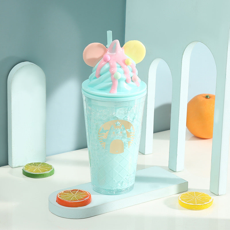 Pastelni novitetni drink cup iz Cream Cat Latte flaše idealan za čajnik set