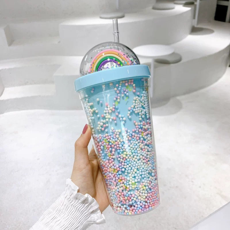 Candy rainbow flaša s pastelnim dužicama i rogom jednoroga