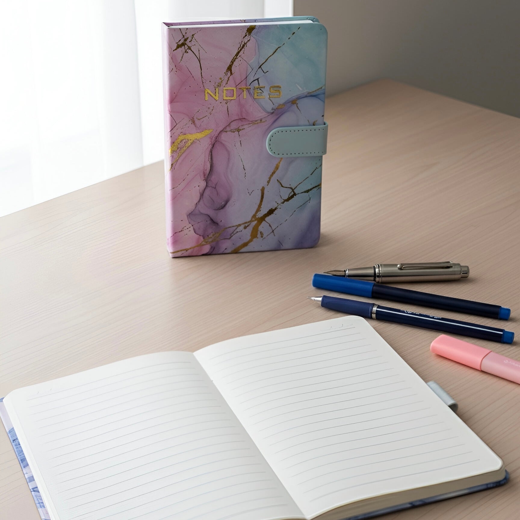 Pastelni mramorni Paint Art Rokovnik s magnetom A5