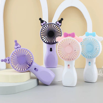 Pastel HELLO KITTY KUROMI mini ventilator s mašnom i lukom