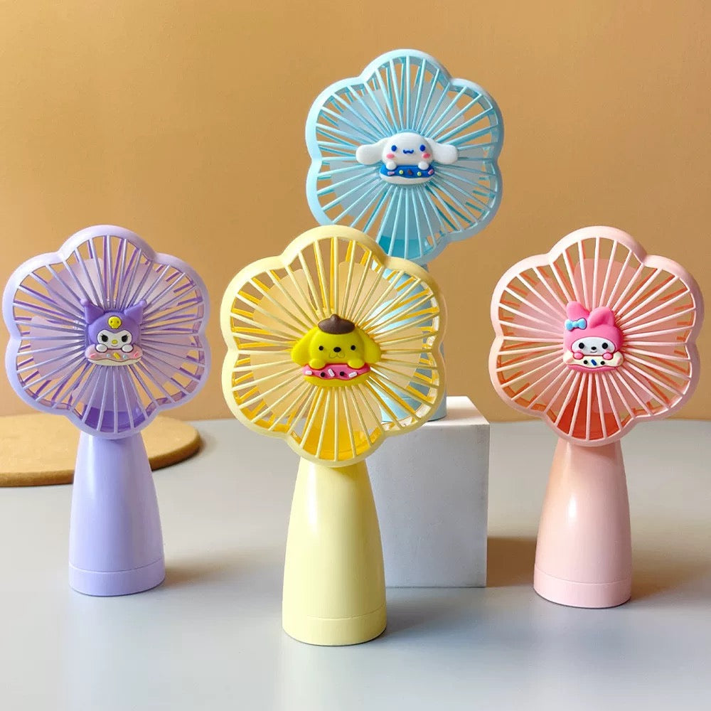 Pastel ružičasti ručni ventilator Hello Kitty Kuromi s likovima