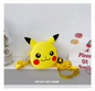 Žuta Pikachu silikonska torbica VST214 s crveno-crnim dizajnom