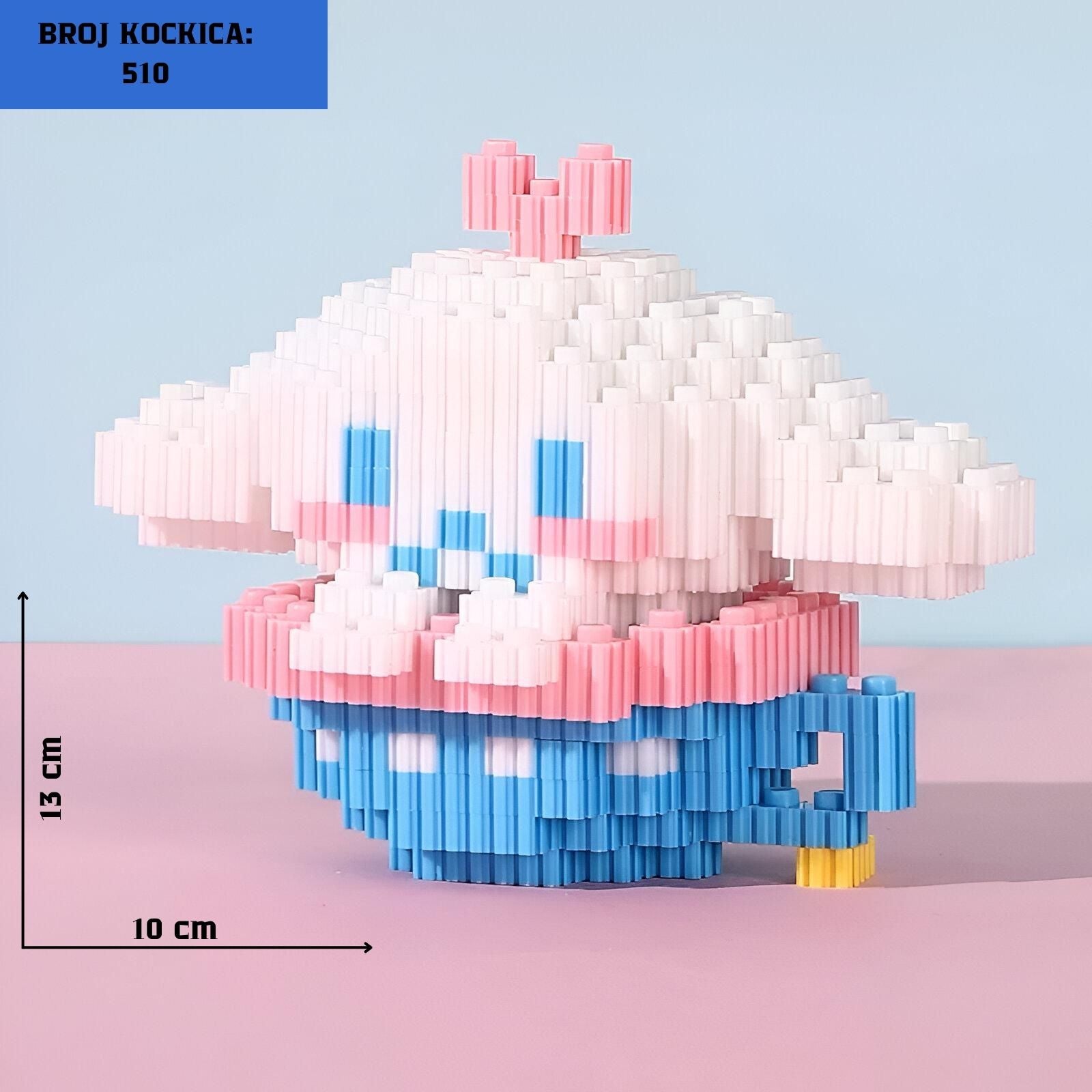 Pixelizirana Cinnamoroll figura u setu CINNAMOROLL LEGO s 510 kockica