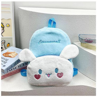 Plava i bijela Cinnamoroll plišana torbica, idealna kao ruksak za svakodnevnu upotrebu