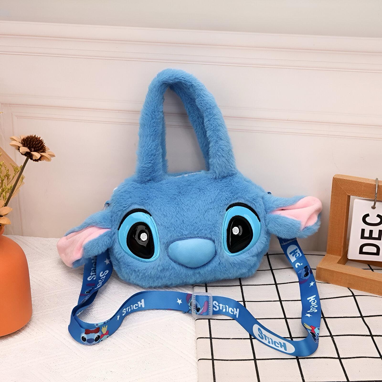 Plava plišana Torbica Stitch prikazana u proizvodu STITCH TORBICA