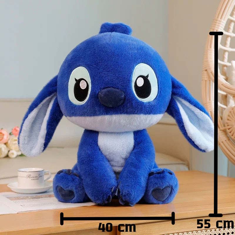 Plavi pliŠani jastuk Stitch 55 cm za dekoraciju i udobnost u vašem domu