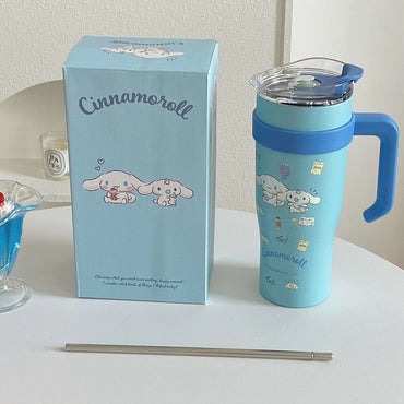 Plavi Cinnamoroll termos boca od nehrđajućeg čelika s poklopcem