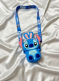 Plava Stitch silikonska torbica za mobitel s trakom
