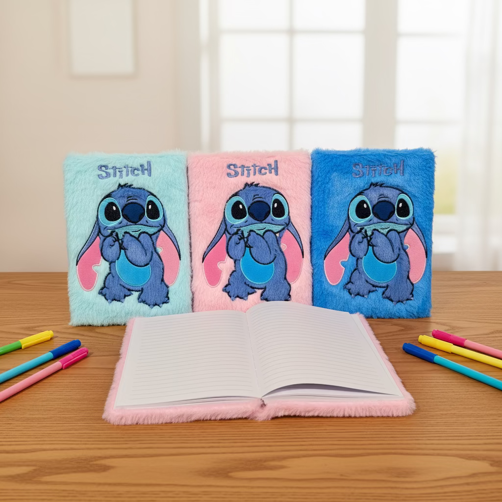 Plavi i ružičasti Stitch rokovnik A5 s tekstom Stitch