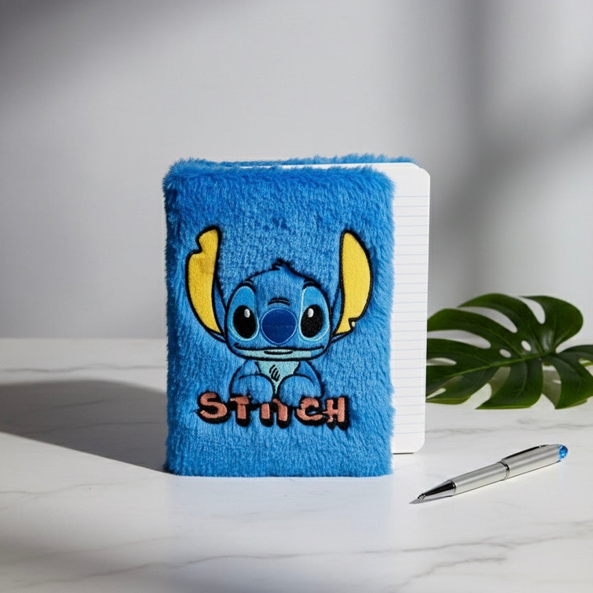 Plavi puhašni Stitch rokovnik A5 s olovkom i šavom