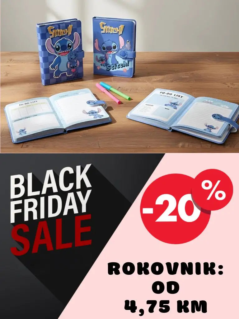 Plavni planer s temom plavog šiva, s setom odgovarajućih olovaka, s tvrdim uvezom i živopisnom ilustracijom likova.