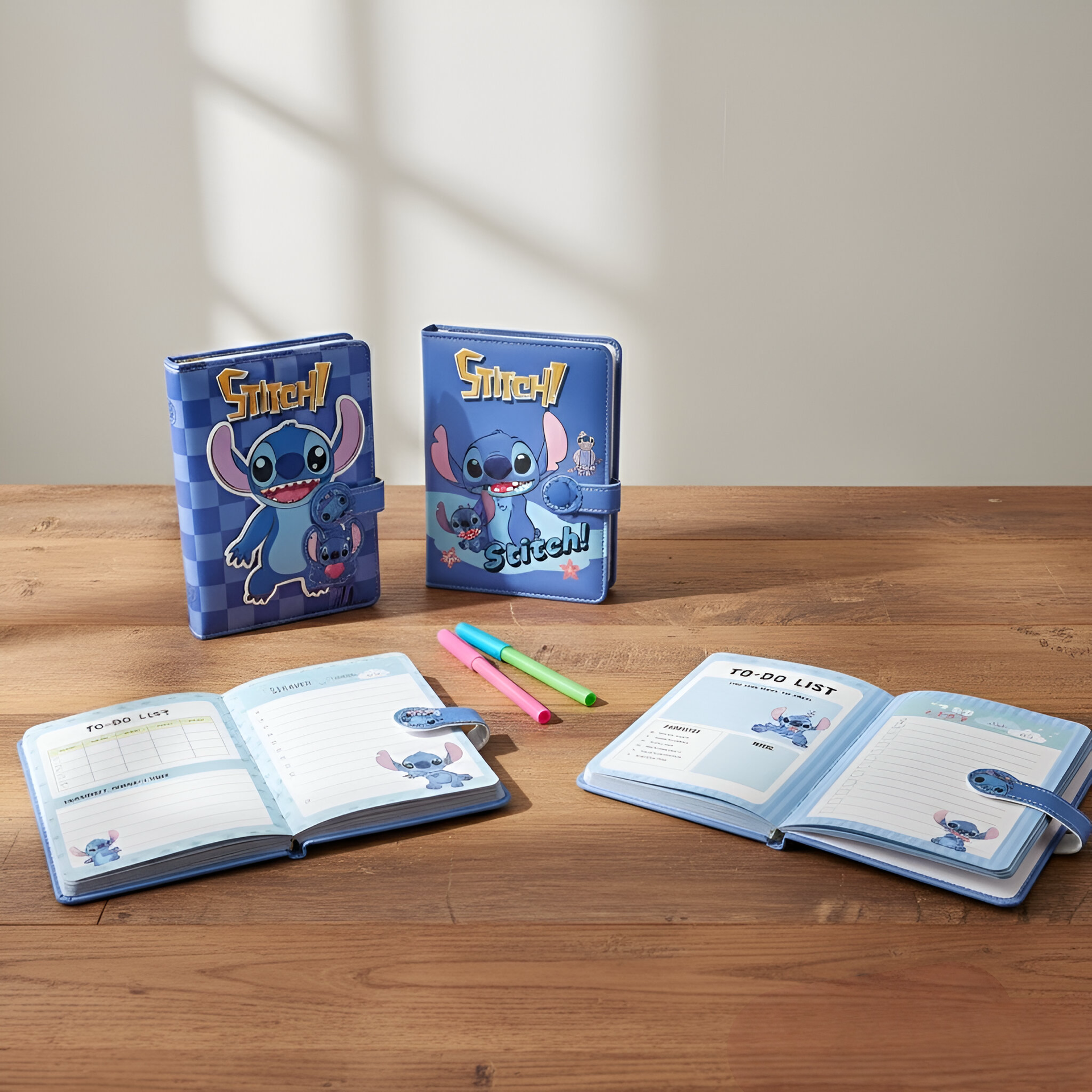 Plavi Stitch planir s magnetom A6 i setom pribora