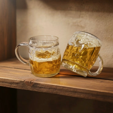 Čaša za pivo Fake Beer Pivo Ledena Šolja Duplo Dno 400ml s pjenušavom zlatnom pivom