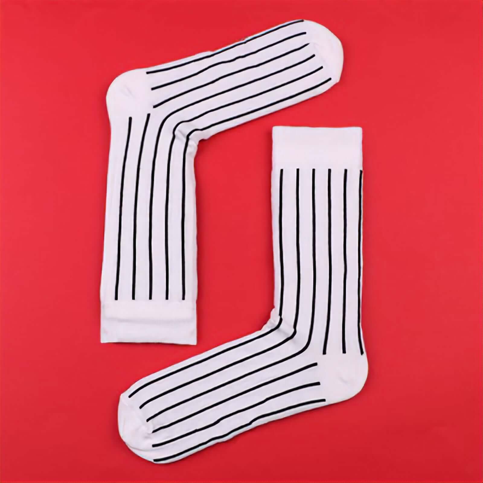 BASIC STRIPES ČARAPE sa prugastim bijelim čarapama za udoban stil