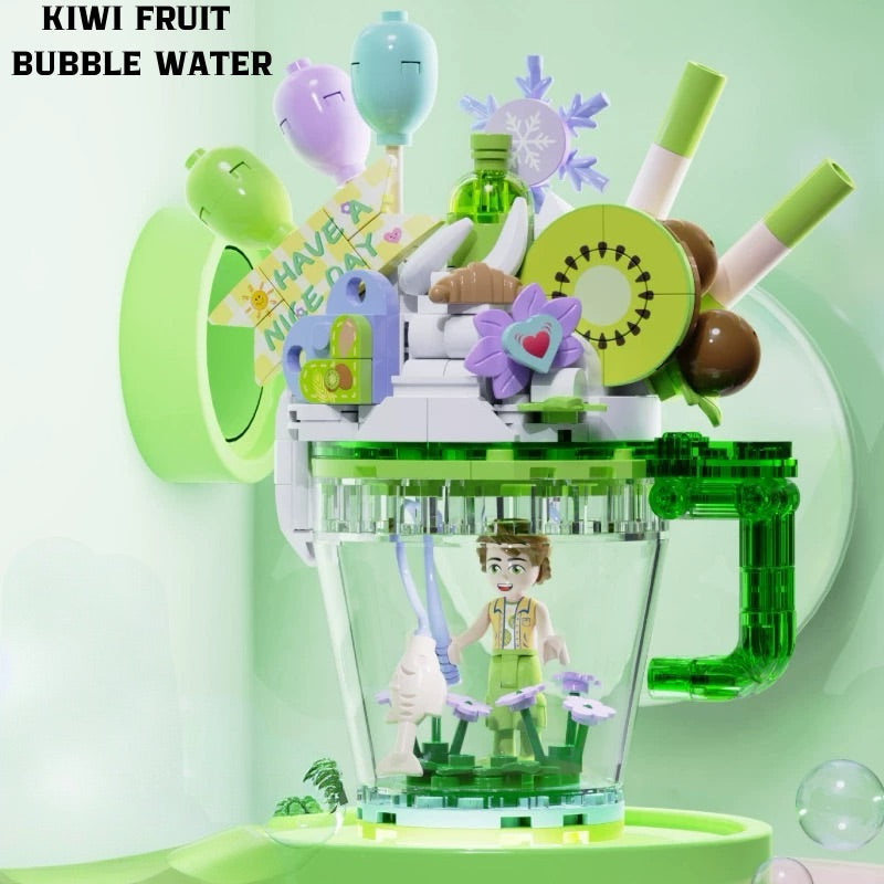 VOĆE LEGO kiwi dispenser s komadima kockica, zeleno-bijeli akcenti