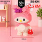 Roza i bijela My Melody figurina od 1720 kockica LEGO s ljubičastom mašnom