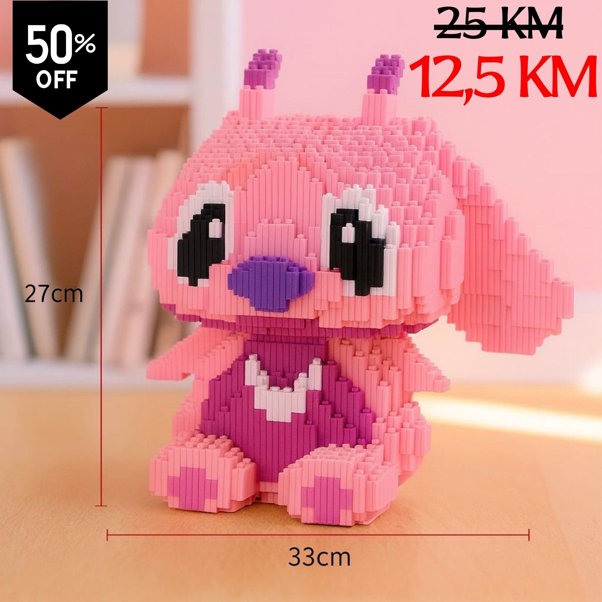 Roza i ljubičasta figurina Stitcha od 2205 kockica LEGO