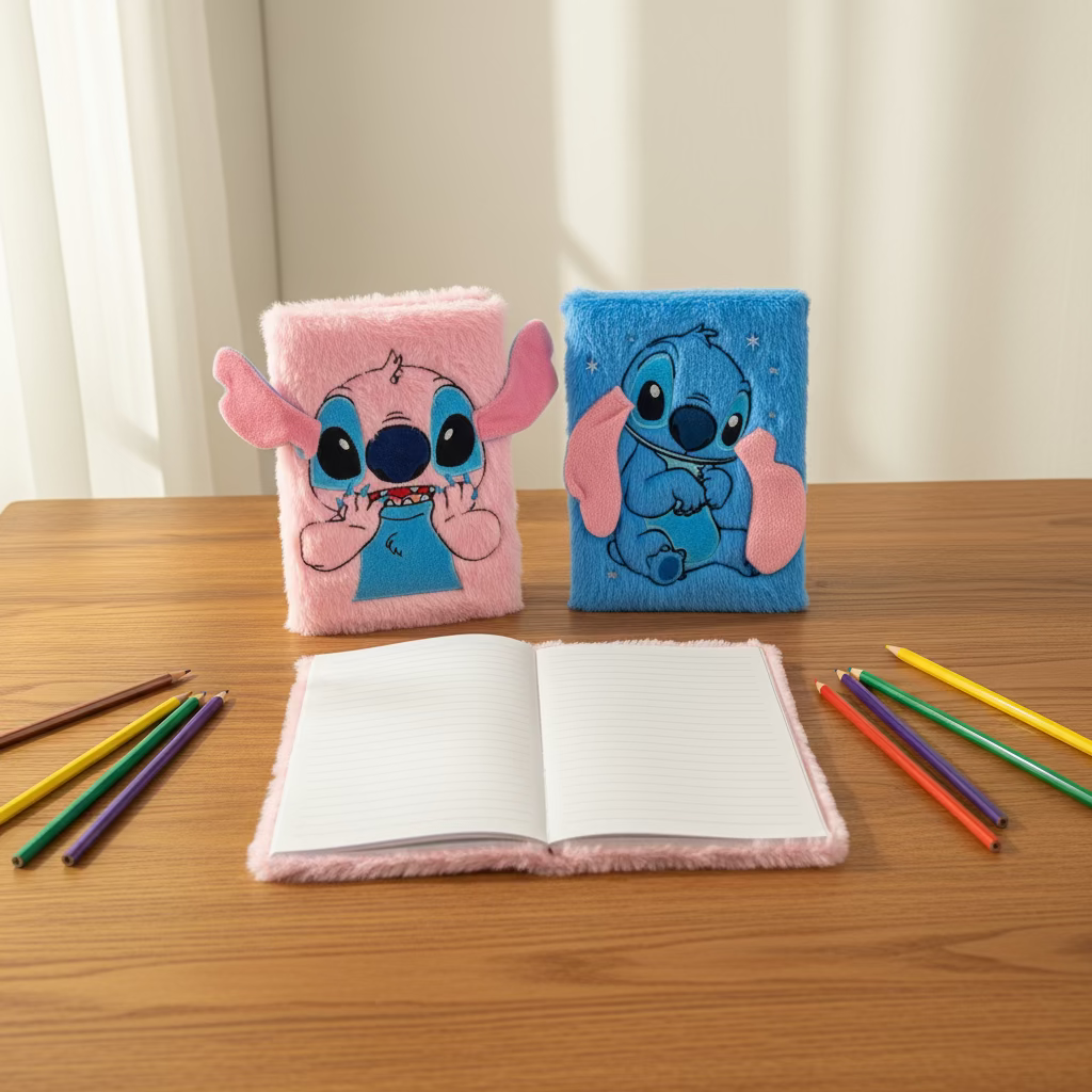 Roza i plava pletena stitch rokovnik A5 s podudarnim poklopcima