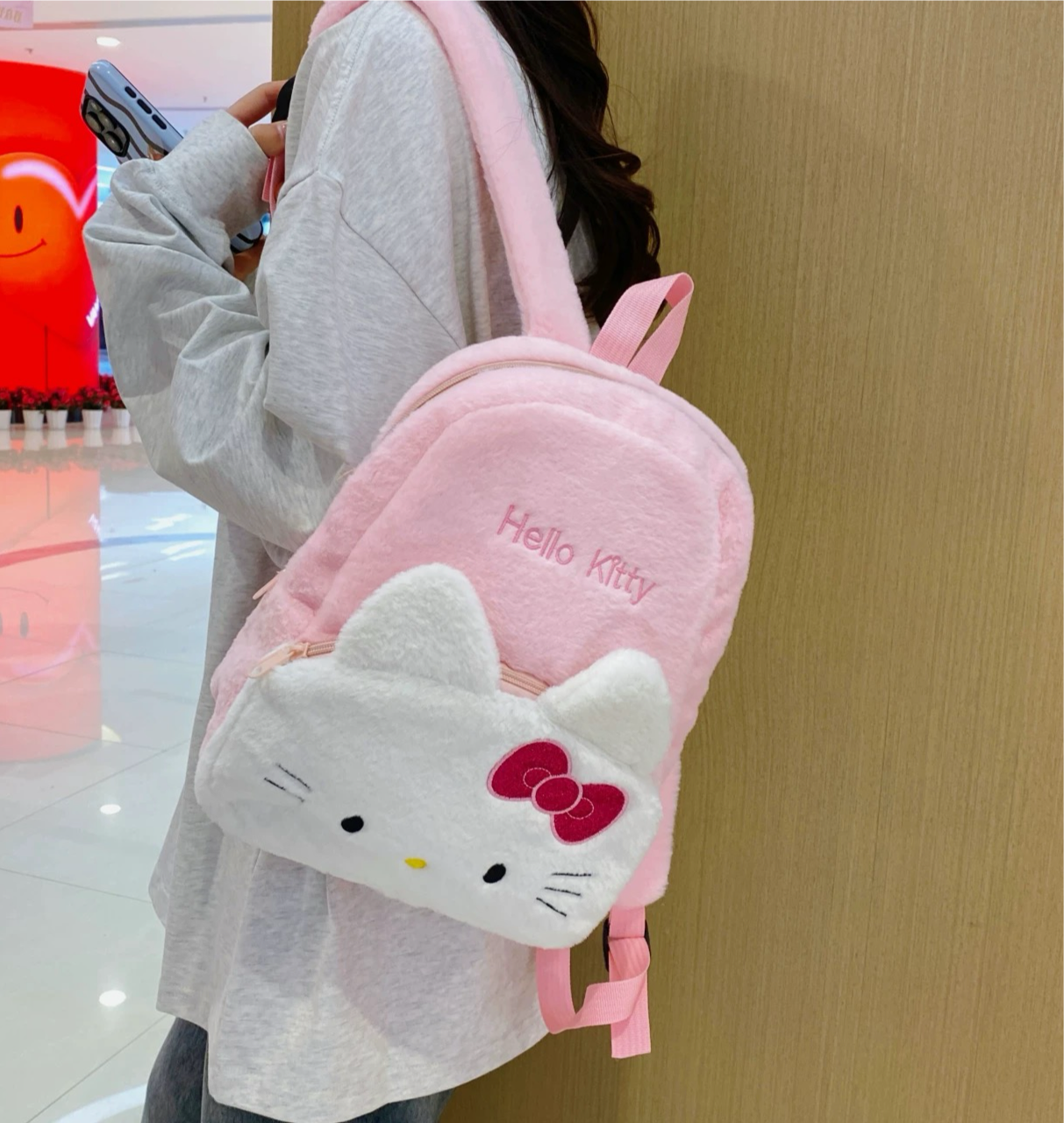 Pink Hello Kitty plišana torbica ruksak idealna za djecu i ljubitelje animacija
